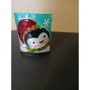 Christmas Penguin Candle Holder – Festive Ceramic Holiday Decor